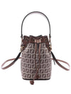 Mon Tresor FF Motif Bucket Bag Brown - FENDI - BALAAN 3