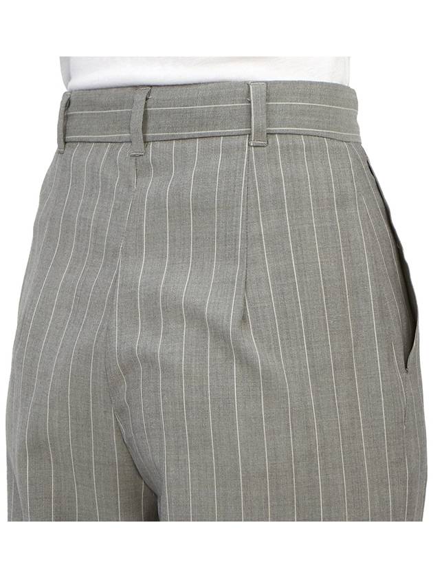 Rachino Pinstripe Wool Wide Pants Medium Gray - MAX MARA - BALAAN 11