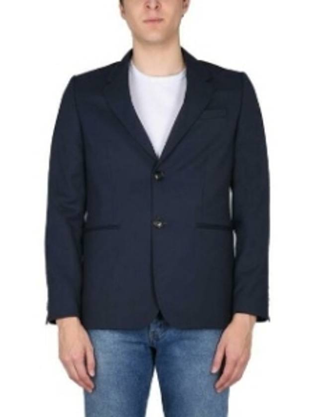 Two Button Blazer Jacket Navy - AMI - BALAAN 2