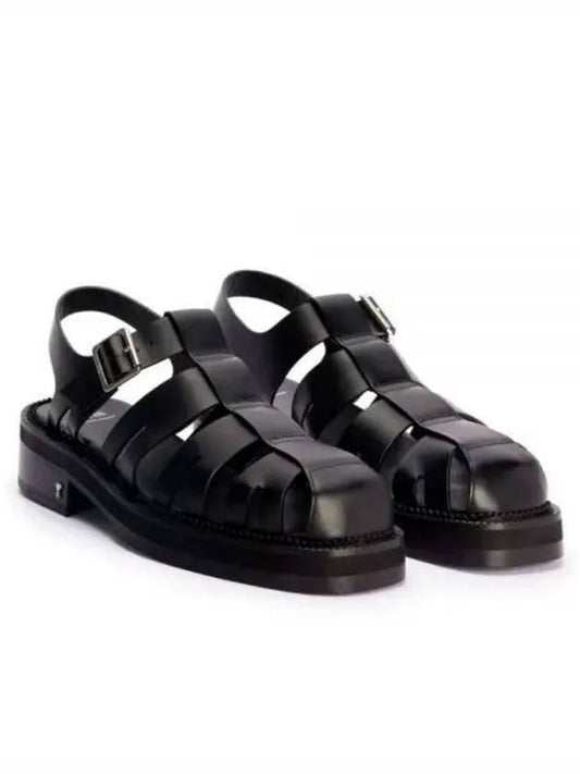 Leather Fisherman Sandals Black - AMI - BALAAN 2