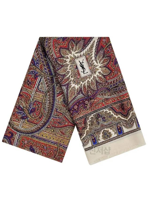 Paisley Print Scarf - SAINT LAURENT - BALAAN 2