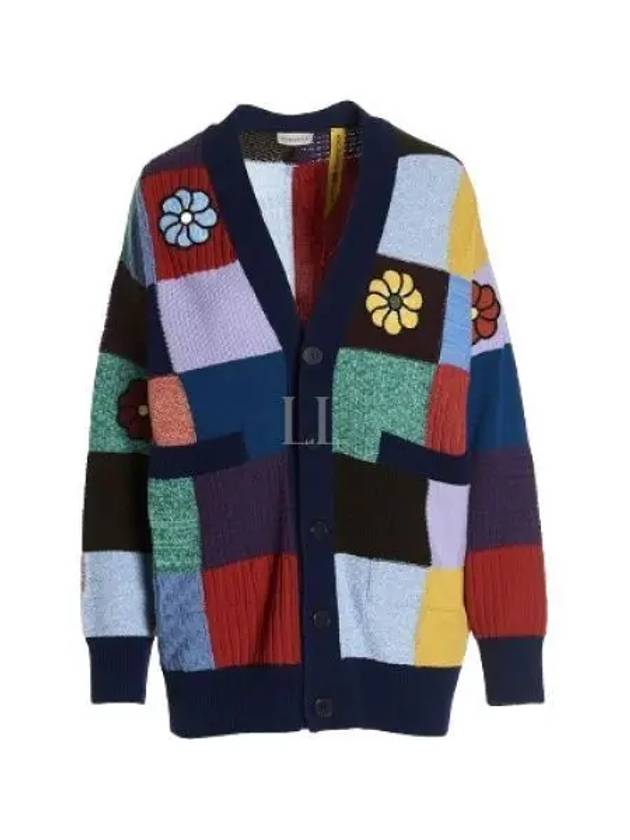 Genius JW Anderson patchwork wool cashmere cardigan loose fit 9B00001 M2726 P74 - MONCLER - BALAAN 1