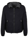 Re-Nylon Reversible Zip Up Jacket Black - PRADA - BALAAN 1