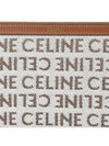 Women's All-Over Signature Logo Small Calfskin Pouch Bag Natural Tan - CELINE - BALAAN 5