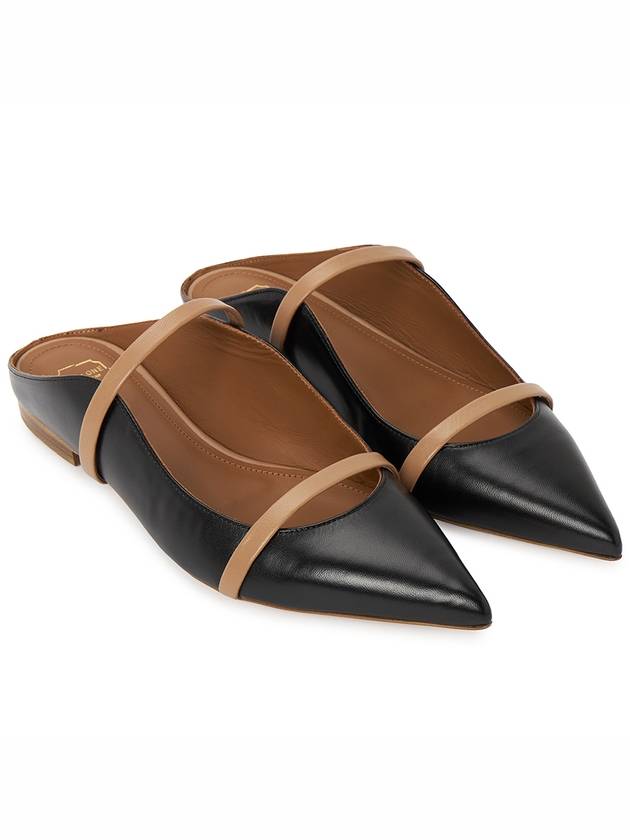 Marlon Sulzer MAUREEN FLAT 20 BLACK NUDE Women s Mule Shoes - MALONE SOULIERS - BALAAN 3