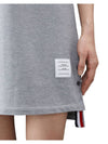 Classic Cotton Pique Center Back Stripe A-Line Short Sleeve Polo Shirt Short Dress Grey - THOM BROWNE - BALAAN.