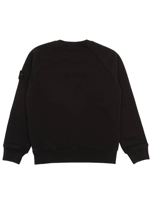 Kids Logo Patch Crewneck Sweatshirt Black - STONE ISLAND - BALAAN 3