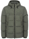 Men's Crinkle Reps Hooded Down Padding Green - STONE ISLAND - BALAAN 2