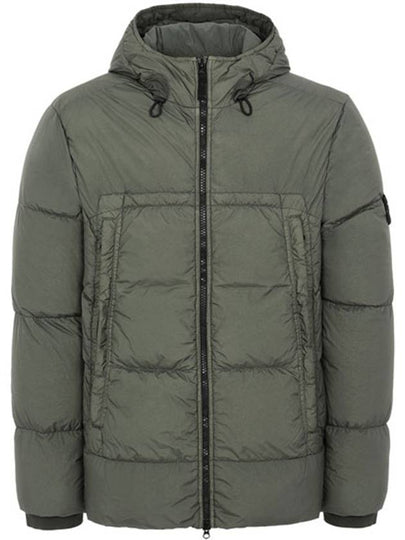 Men's Crinkle Reps Hooded Down Padding Green - STONE ISLAND - BALAAN 2