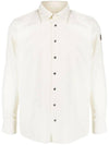 Men's Corduroy Slim Cut Long Sleeve Shirt White - MONCLER - BALAAN 1