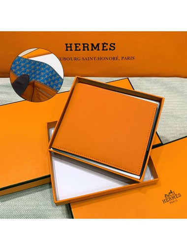 Citizen Twill Compact Wallet Swift Orange - HERMES - BALAAN 1