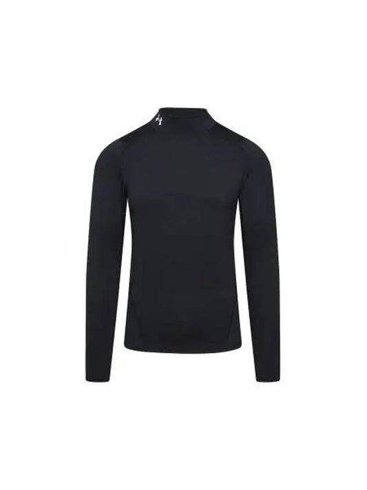 UA Heartgear Compression Mock Long Sleeve T-Shirt Black - UNDER ARMOUR - BALAAN 2