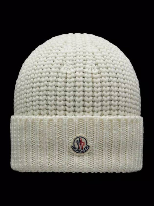 Wool Beanie White - MONCLER - BALAAN 2