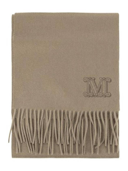 Wsdalia Logo Fringe Cashmere Muffler Camel - MAX MARA - BALAAN 1