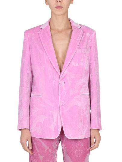 Women's Paisley Pattern Maxi Velvet Jacket Pink - ETRO - BALAAN 2