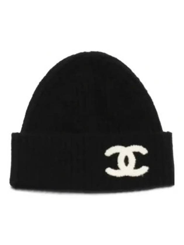 CC logo cashmere beanie black - CHANEL - BALAAN 2