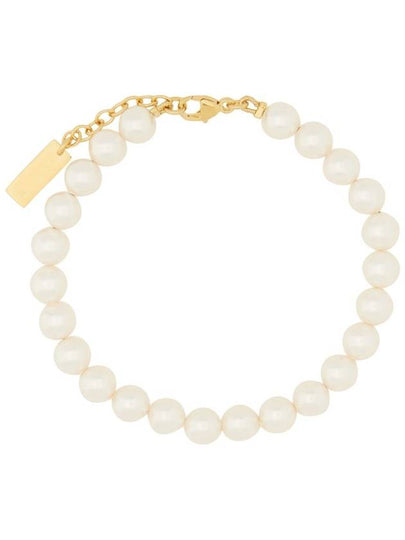 Pearl Metal Bracelet Cream Gold - SAINT LAURENT - BALAAN 2