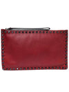 Women s PY2P0692 Red Color Rockstud Clutch Bag - VALENTINO - BALAAN 3