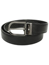 Horseshoe Buckle 35mm Leather Belt Black - MONTBLANC - BALAAN 2