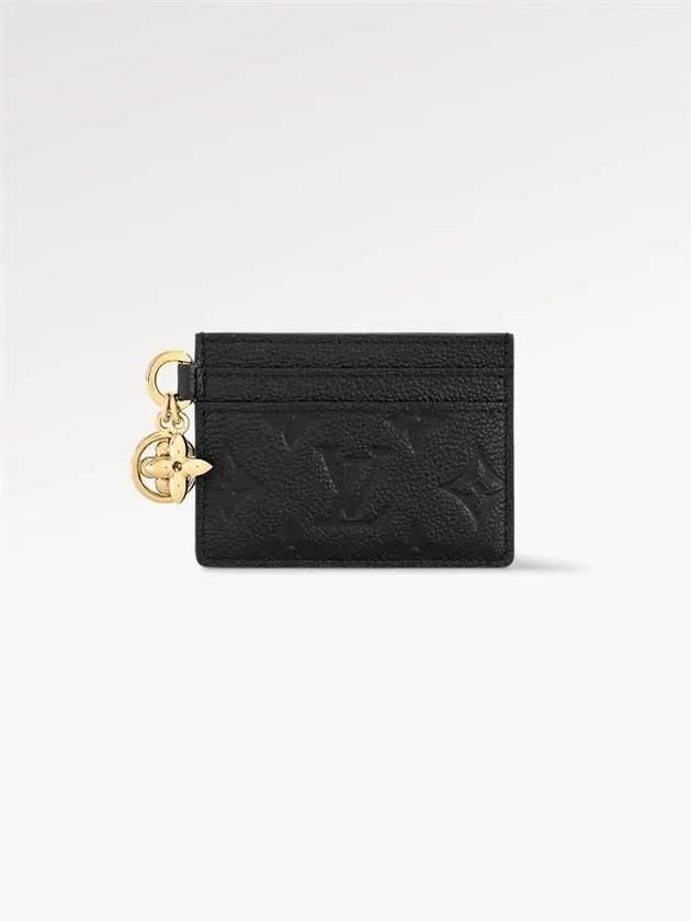 LV Charm Monogram Empreinte Leather Card Wallet Black - LOUIS VUITTON - BALAAN 7