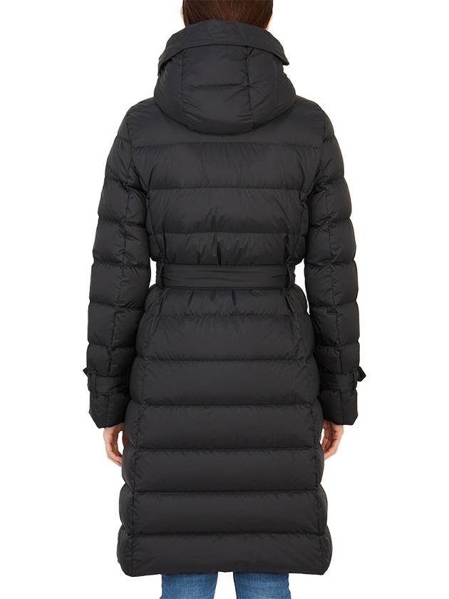 Women's Double Breasted Hooded Padded Black - BURBERRY - BALAAN 7