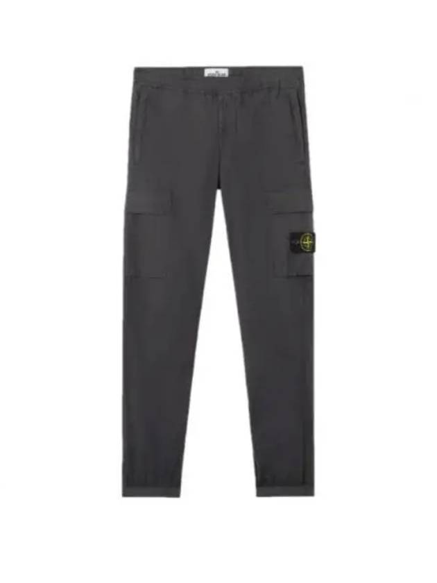 Stretch Cotton Tella Parachute Straight Pants Charcoal Grey - STONE ISLAND - BALAAN 2