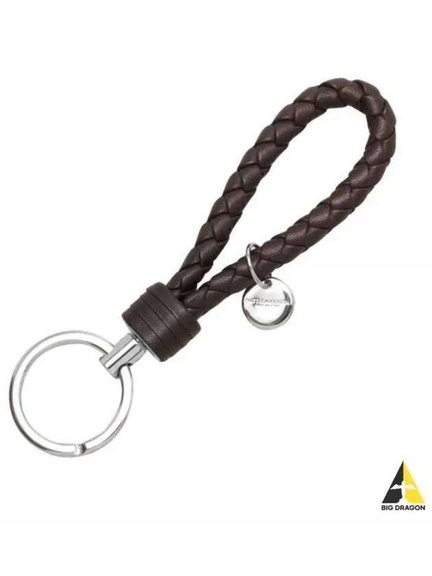 Intrecciato Leather Key Holder Brown - BOTTEGA VENETA - BALAAN 2