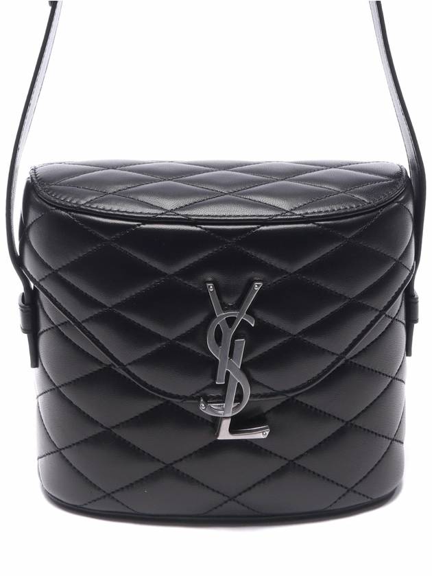 Quilted June Box Cross Bag Black - SAINT LAURENT - BALAAN 3