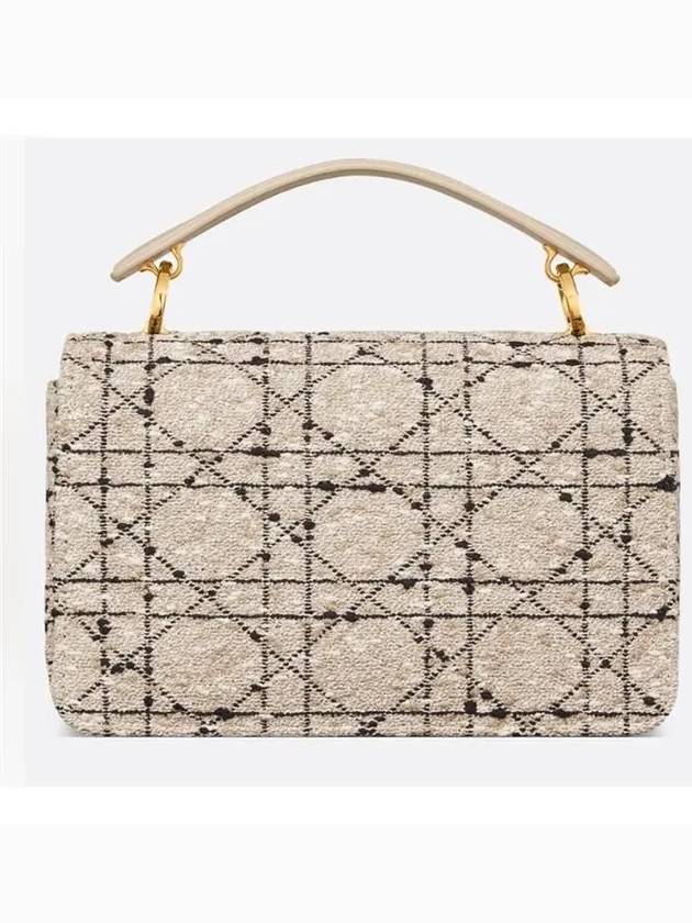 Cannage Tweed Top Handle Small Tote Bag Beige - DIOR - BALAAN 3