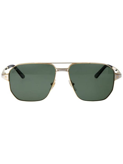 Eyewear Engraved Logo Pilot Frame Sunglasses CT0424S - CARTIER - BALAAN 2