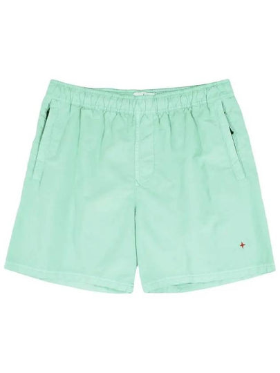 Men's Back Logo Marina Shorts Green - STONE ISLAND - BALAAN 2