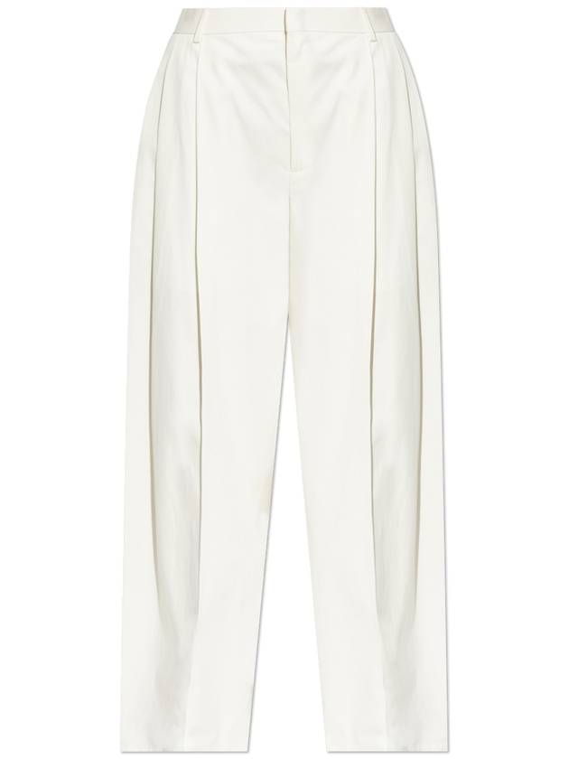 Light Cotton Twill Tapered Straight Pants Frosting - BOTTEGA VENETA - BALAAN 2