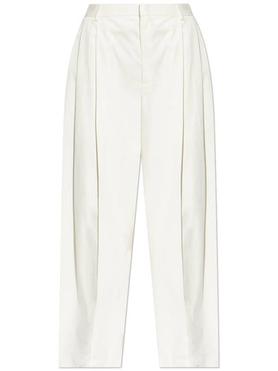 Light Cotton Twill Tapered Straight Pants Frosting - BOTTEGA VENETA - BALAAN 2