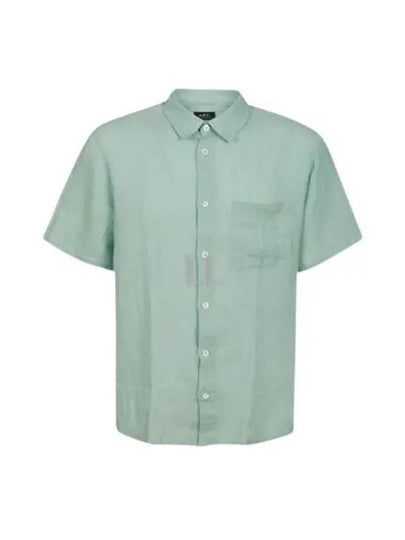 Bellini Linen Short Sleeve Shirt Green - A.P.C. - BALAAN 2