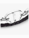 CD Icon Braided Leather Bracelet Black - DIOR - BALAAN 3