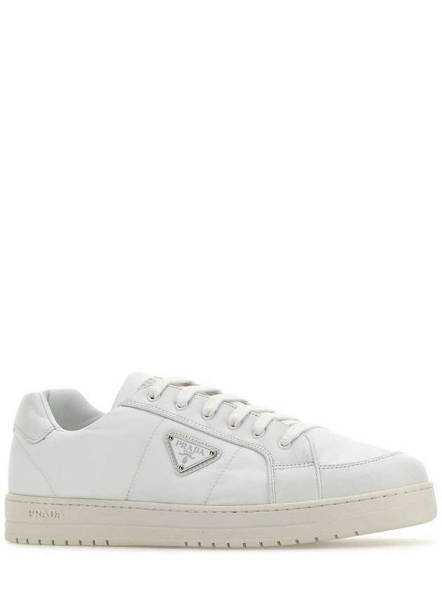 Downtown Nappa Leather Re-Nylon Low Top Sneakers White - PRADA - BALAAN 3