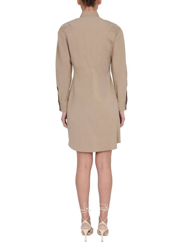 Button Up Shirt Midi Dress Beige - BOTTEGA VENETA - BALAAN 4