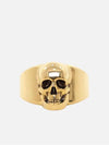 Skull Bold Ring Gold - ALEXANDER MCQUEEN - BALAAN.
