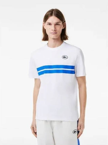 Men s color combination tipping print back big graphic match t shirt TH8590 54G 001 Domestic product GQ2N24013021152 - LACOSTE - BALAAN 1