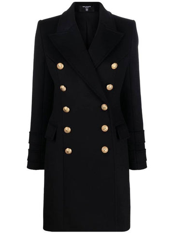 Balmain Coats Black - BALMAIN - BALAAN 1