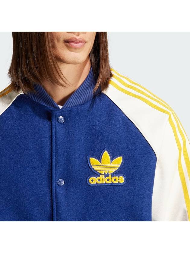 SST Logo Patch Bomber Jacket Dark Blue - ADIDAS - BALAAN 3