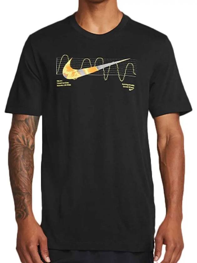 Men's Dri Fit Graphic Short Sleeve T-Shirt Black - NIKE - BALAAN 3