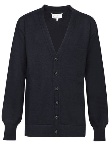 V-Neck Cardigan Black - MAISON MARGIELA - BALAAN 1