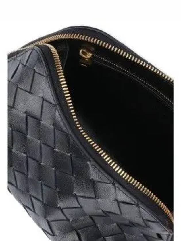 Intrecciato Calfskin Pouch Black - BOTTEGA VENETA - BALAAN 3