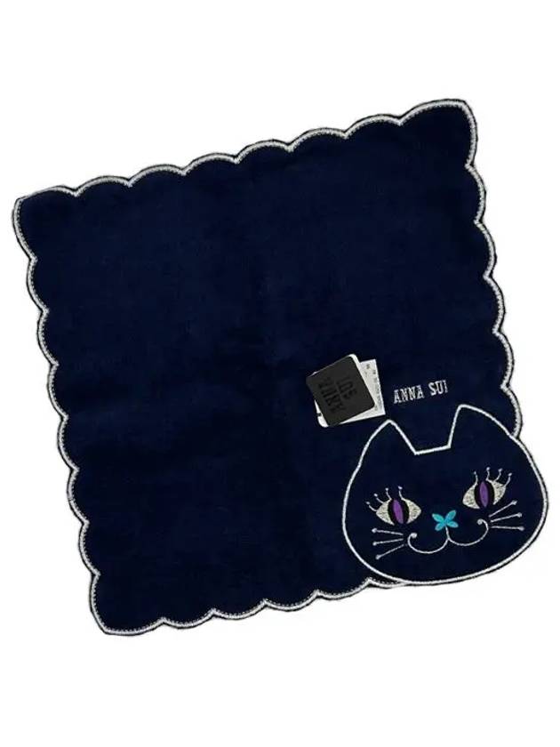 Cat embroidery handkerchief navy 109048 9502 06 - ANNA SUI - BALAAN 2