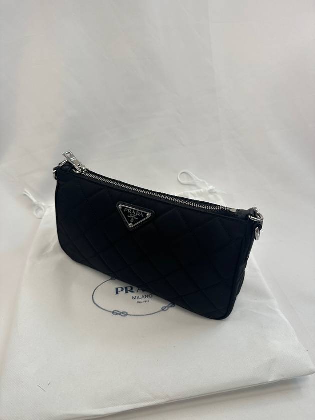 Pocono Quilted Mini Chain Shoulder Bag Black 1BH026 - PRADA - BALAAN 3