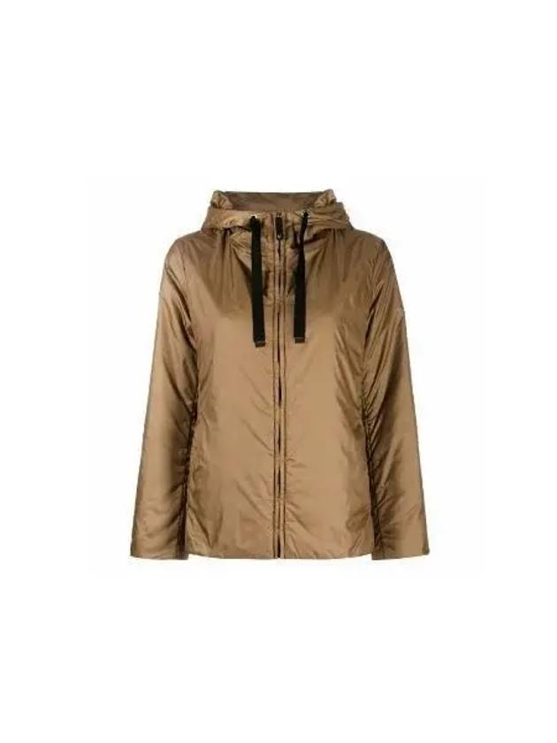 GREENH 94860134 051 94860134600 Green water repellent padded hooded jacket 909799 - MAX MARA - BALAAN 1