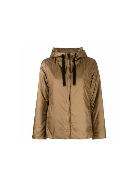 GREENH 94860134 051 94860134600 Green water repellent padded hooded jacket 909799 - MAX MARA - BALAAN 1