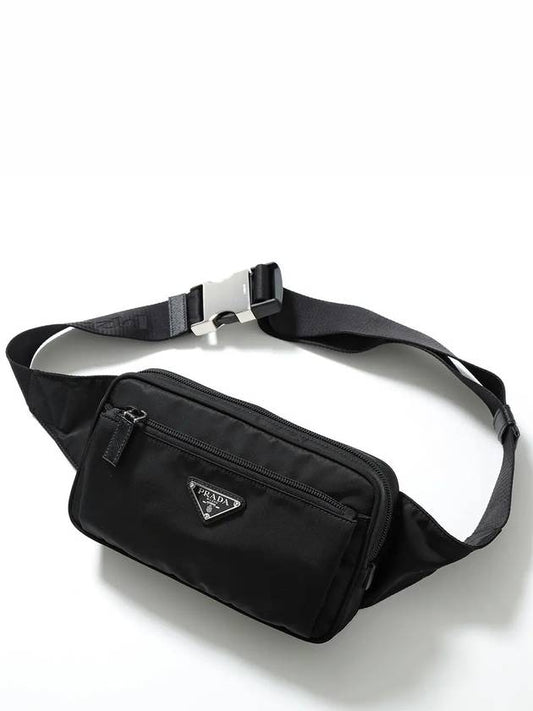 Re-Nylon And Saffiano Leather Belt Bag Black - PRADA - BALAAN 2