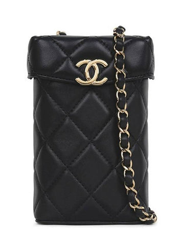 Black gold box mini chain bag AS2876 - CHANEL - BALAAN 1